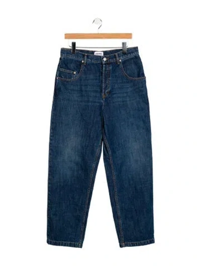 Pre-owned Kenzo High-rise Straight Leg Jeans In Blue