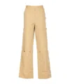 Kenzo Hight Waist Wide-leg Trousers In Nude