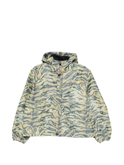 Kenzo Hooded Animal-print Jacket In Multi