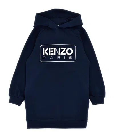 Kenzo Hooded Dress In Black
