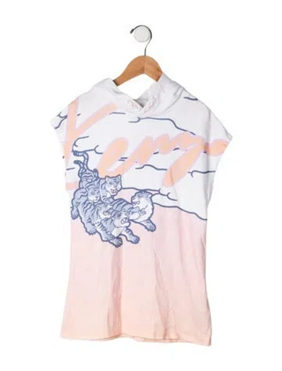 Pre-owned Kenzo Kids' Hooded Dress In Pink