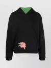 KENZO HOODED EMBROIDERED CREWNECK SWEATER