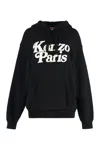 Kenzo X Verdy Logo Cotton Hoodie In Black