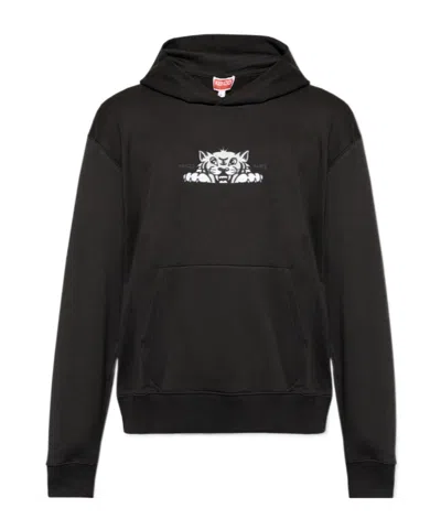 KENZO KENZO LOGO EMBROIDERED HOODIE