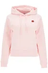 Kenzo Drawstring Hood Long Sleeve Sweater In Pink