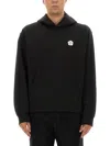 Kenzo Boke Flower 2.0 Cotton Hoodie With Front Print And Kangaroo Pocket In Black