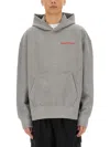 Kenzo Man Sweatshirt Grey Size Xl Cotton In Gray