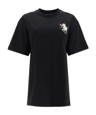 Kenzo Horse Print T-shirt In Black