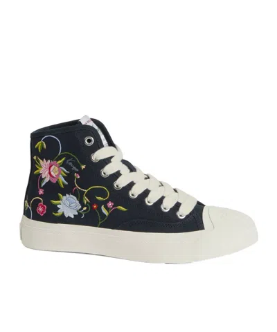 Kenzo ' Hoshi' High Top Sneakers In Embroidered Canvas In Multi