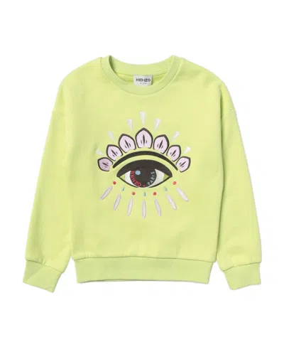 Kenzo Icons Eye Cotton Sweatshirt In Yellow