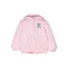Kenzo Illustration-print Padded Hooded Jacket In Pink