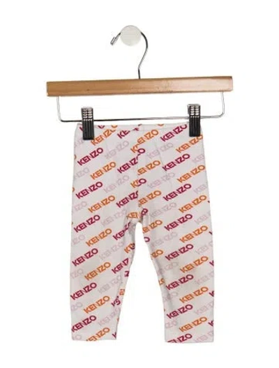 Pre-owned Kenzo Babies' Infant Girl's Pattern Leggings In White
