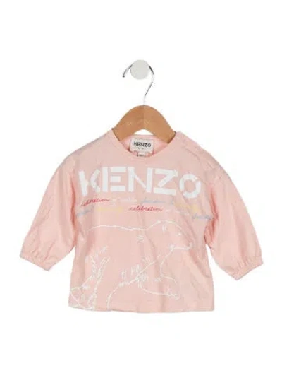 Pre-owned Kenzo Babies' Infant Girls' Pattern Print T-shirt In Pink