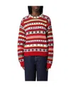 Kenzo Intarsia Striped Wool And Cotton Sweater In Multicolor