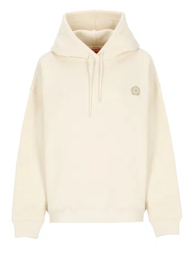 Kenzo Ivory Boke Flower Hoodie In Neutral