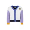 Kenzo Colour-block Ribbed V-neck Cardigan In Multicolor