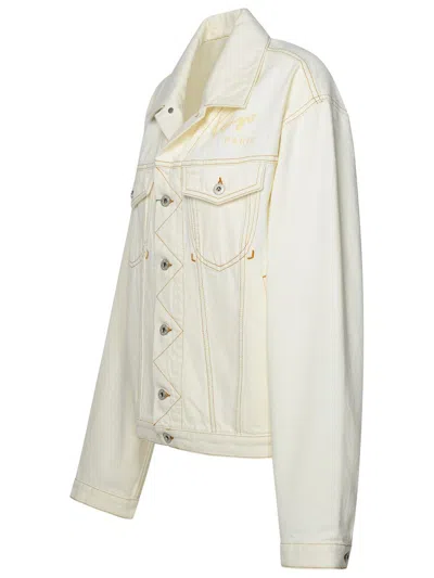 Kenzo Ivory Cotton Jacket In Avorio