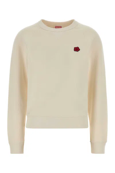 Kenzo Ivory Cotton Sweatshirt In Neutral