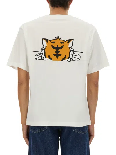 Kenzo Ivory Cotton T-shirts In White