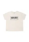 Kenzo Ivory T-shirt For Baby Boy With Logo In Ivory