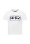 Kenzo Ivory T-shirt For Kids With Logo In Ivory