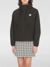Kenzo Drawstring Hood Long Sleeve Jacket In Schwarz