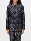 Kenzo Jacquard Blazer Rear Vent In Blau