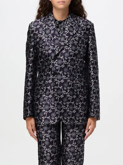 Kenzo Jacquard Blazer Rear Vent In Black