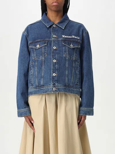 KENZO JACKET KENZO WOMAN COLOR DENIM,G68659028