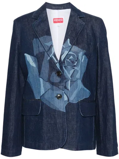 Kenzo Jackets In Blue Denim