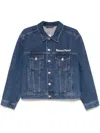 Kenzo Verdy Embroidered Denim Jacket In Medium Stone Blue