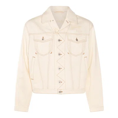 Kenzo Giacche Stone Bleached White Denim