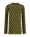 Kenzo Jacquard Fitting Pullover In Green