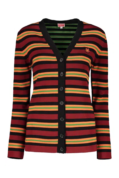KENZO JACQUARD KNIT CARDIGAN