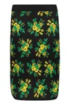 Kenzo Jacquard Knit Skirt In Black