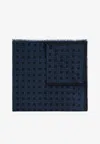 Kenzo Jacquard Weave Wool-blend Scarf In Blue