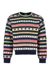 Kenzo Jacquard Wool Sweater In Multicolor