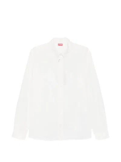 Kenzo Jacquard-logo Shirt In White