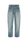 Kenzo Light Blue Monkey Jeans In Blue