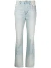 Kenzo Japanese High-waisted Straight-leg Jeans In Blue