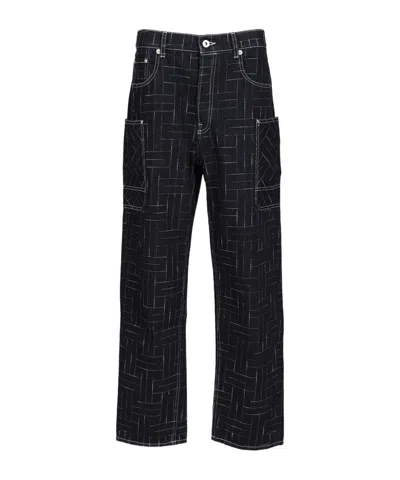 Kenzo Jeans With Belt Loops In Blue