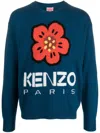 Kenzo Logo And Flower Wool Sweater