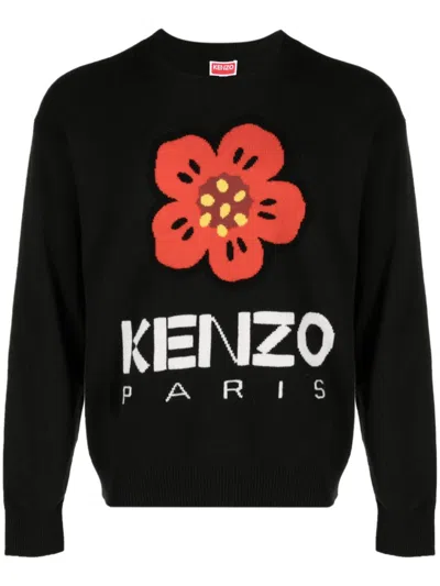 KENZO KENZO JERSEY WITH EMBROIDERY BOKE FLOWER