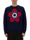 Kenzo Target Logo-embroidered Jumper In Blue