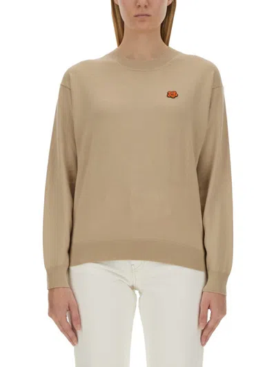 KENZO KENZO JERSEY WITH LOGO PATCH