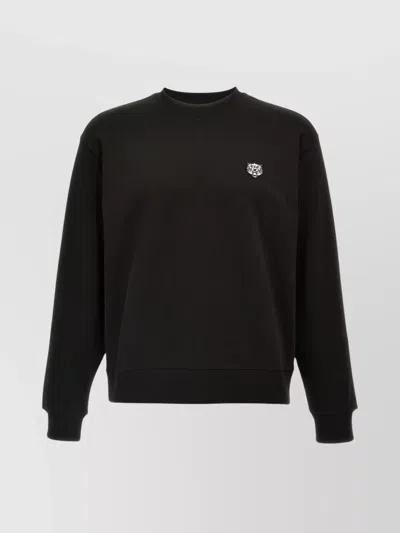Kenzo 'joyful Tiger' Crewneck Sweater In Black