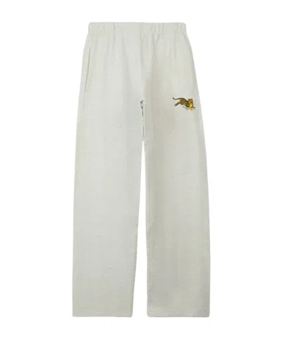 Kenzo ' Jumping Tiger' Straight Jogpants In Cotton In Gray