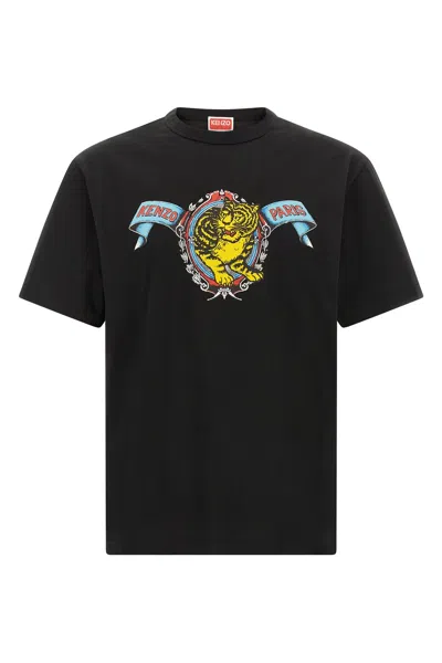 Kenzo ' Jumping Tiger' T-shirt In Black