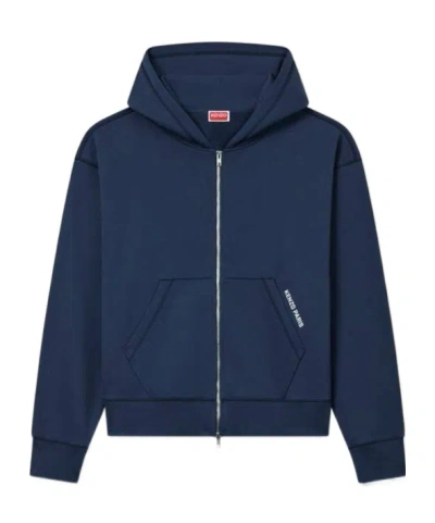Kenzo ' Jungle Elephant' Hoodie In Cotton In Blue