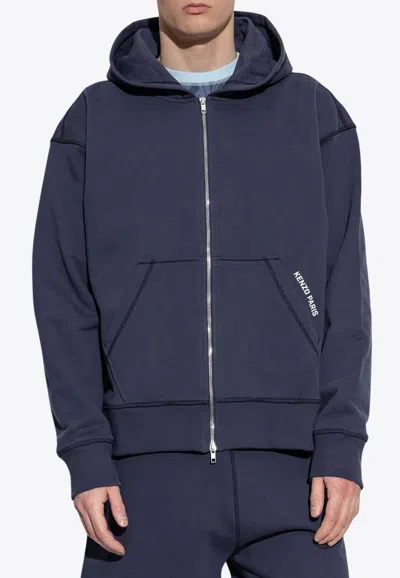 Kenzo Jungle Elephant Zip-up Hooded Sweatshirt
